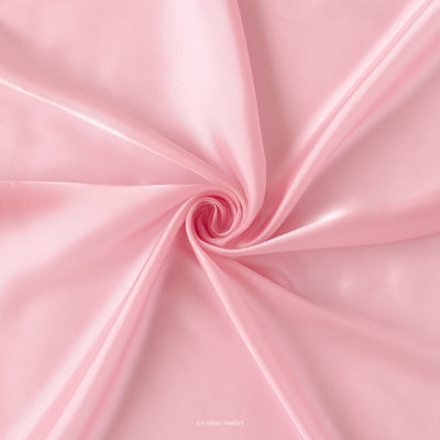 Fabric Pandit Fabric Blush Pink Plain Premium Organza Fabric (Width 44 Inches)