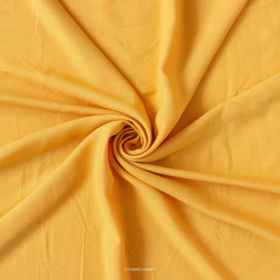 Fabric Pandit Fabric Bold Yellow Color Pure Rayon Fabric (42 Inches)