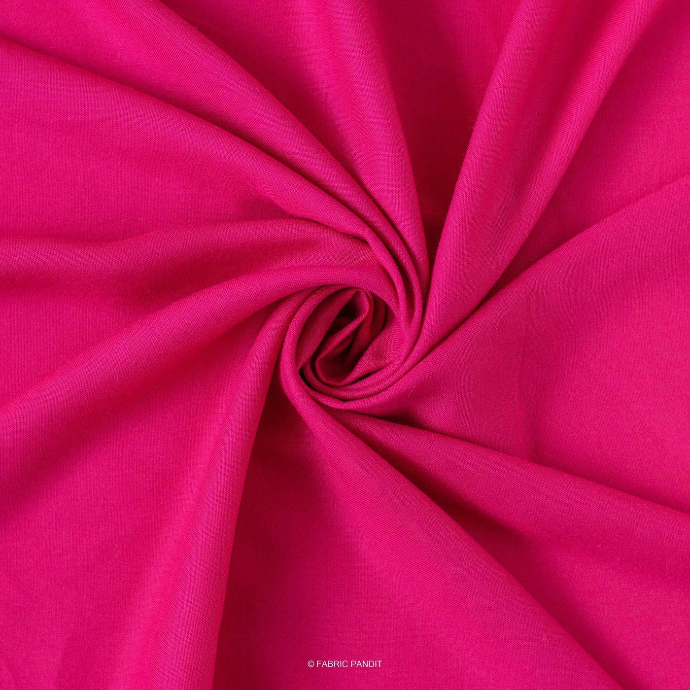 Fabric Pandit Fabric Bright Magenta Pink Color Pure Rayon Fabric (42 Inches)