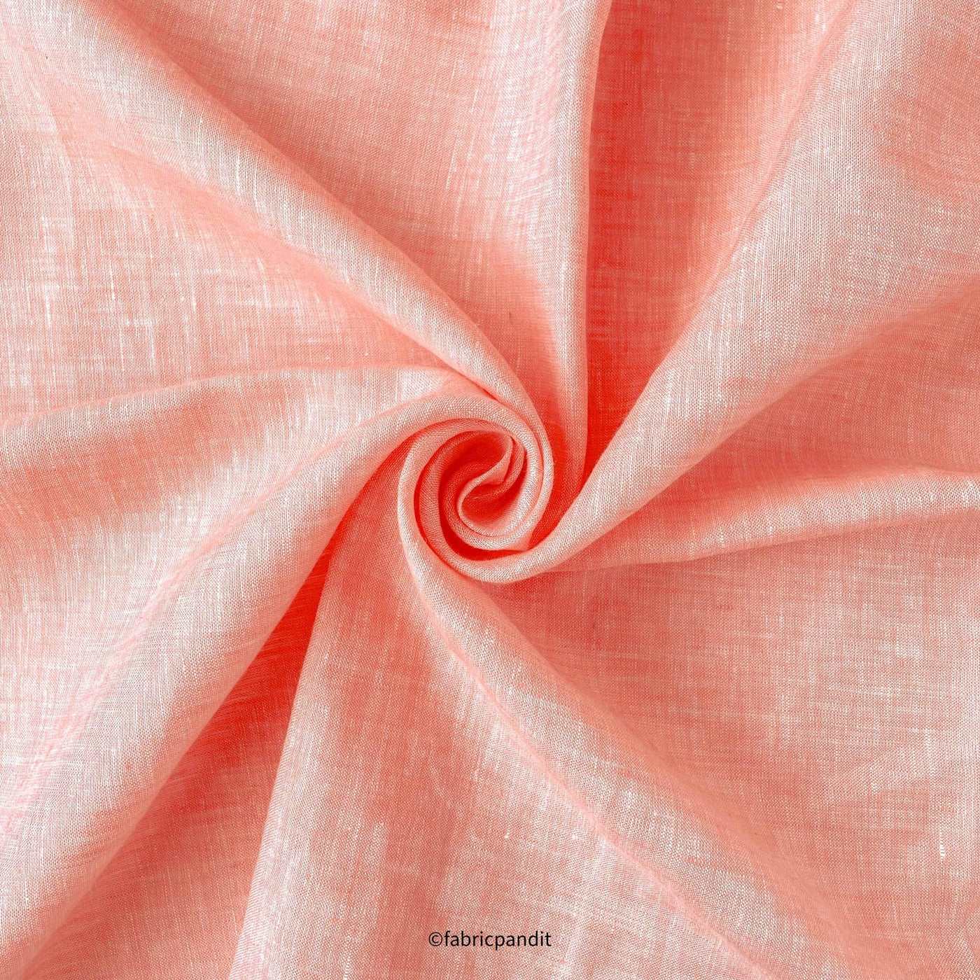 Fabric Pandit Fabric Classic Peach Yarn Dyed Premium European Linen Fabric (58 Inches)