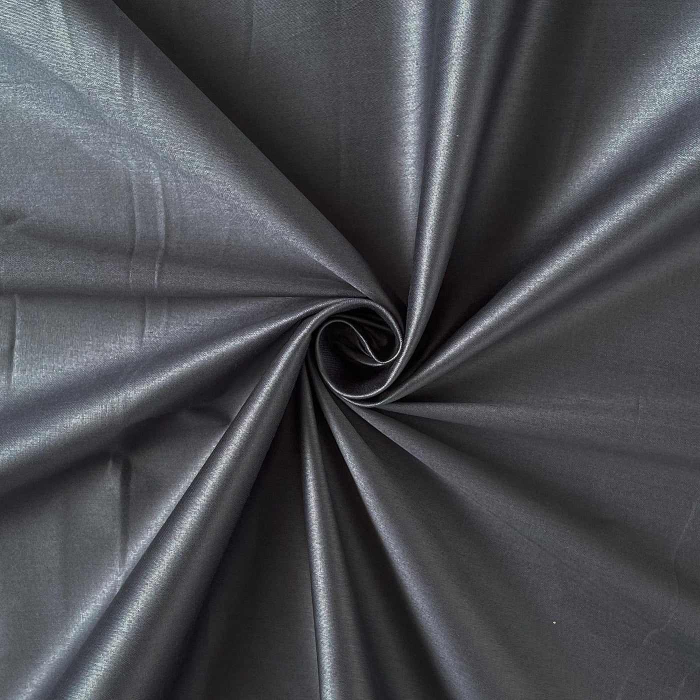 Fabric Pandit Fabric Dark Grey Plain Cotton Satin Fabric (Width 42 Inches)