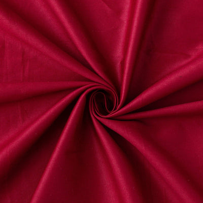 Fabric Pandit Fabric Deep Red Plain Cotton Satin Fabric (Width 42 Inches)