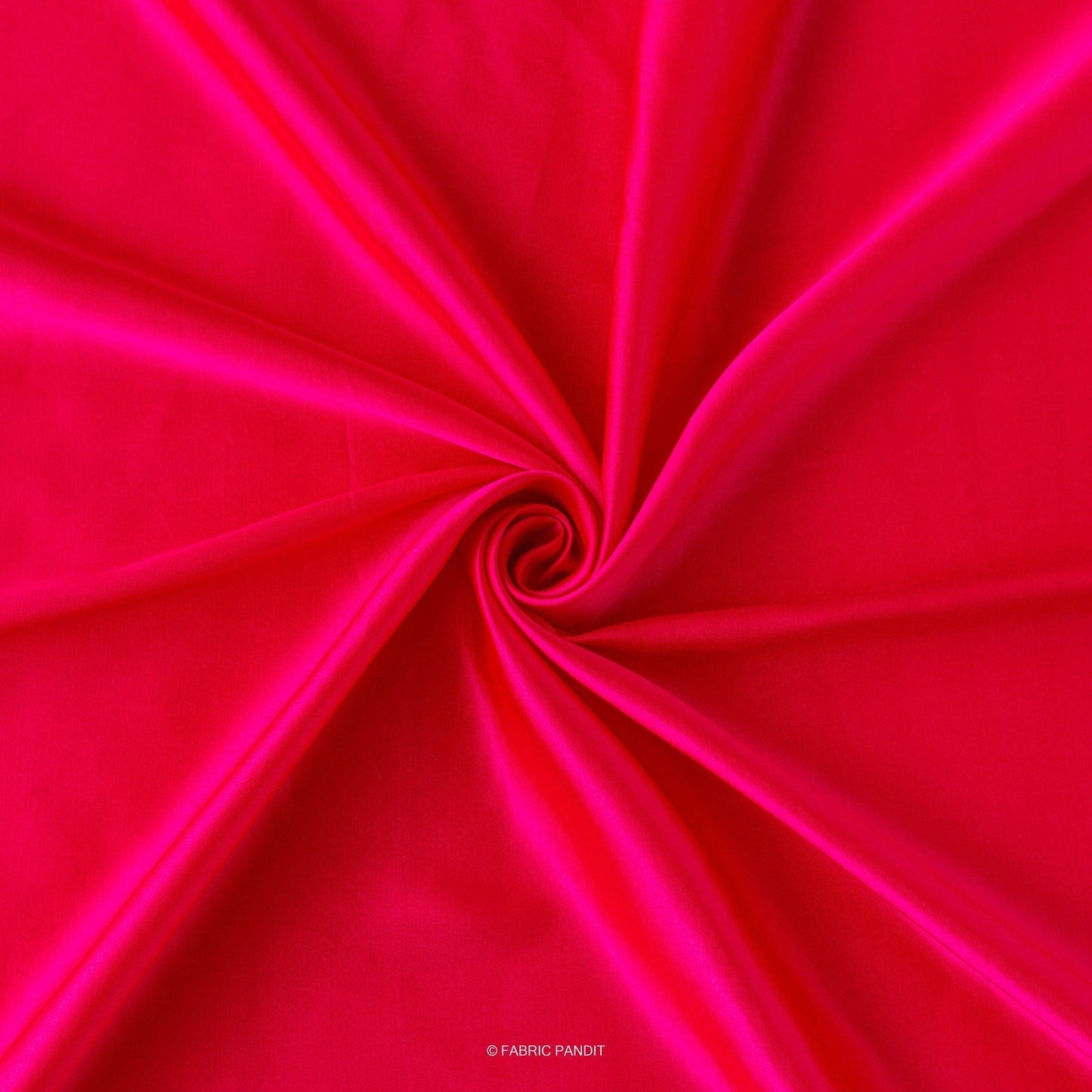 Fabric Pandit Fabric Fluorescent Pink Plain Modal Satin Fabric (Width 44 Inches)