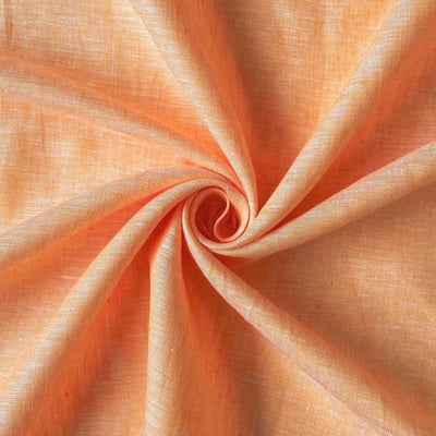 Fabric Pandit Fabric Ginger Orange Plain Premium 60 Lea Pure Linen Fabric (Width 58 Inches)