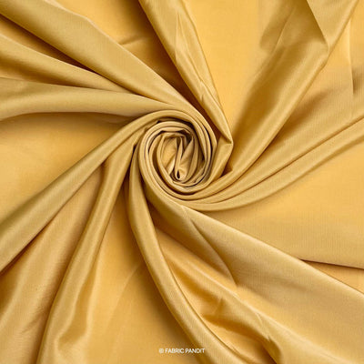 Fabric Pandit Fabric Golden Color Premium French Crepe Fabric (Width 44 inches)