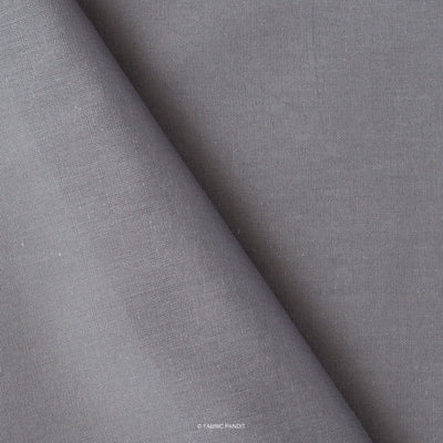 Fabric Pandit Fabric Grey Color Pure Cotton Linen Fabric (Width 42 Inches)