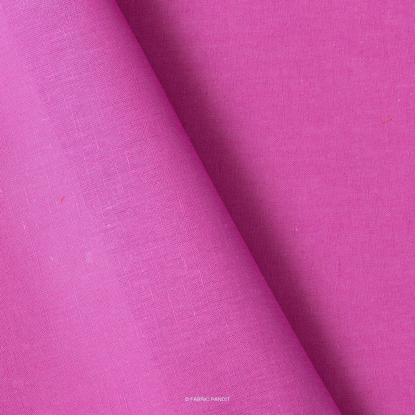 Fabric Pandit Fabric Hot Pink Color Pure Cotton Linen Fabric (Width 42 Inches)