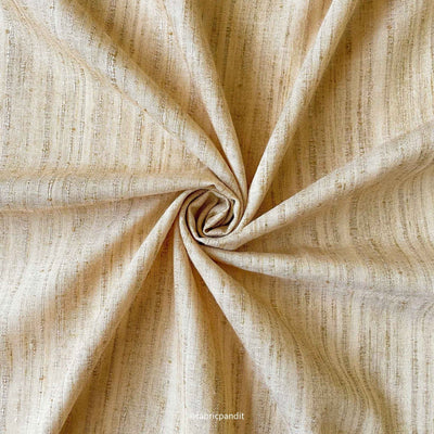 Fabric Pandit Fabric Khaki Color Bhagalpuri Woven Cotton Slub Kurta Fabric (Width 58 Inches)