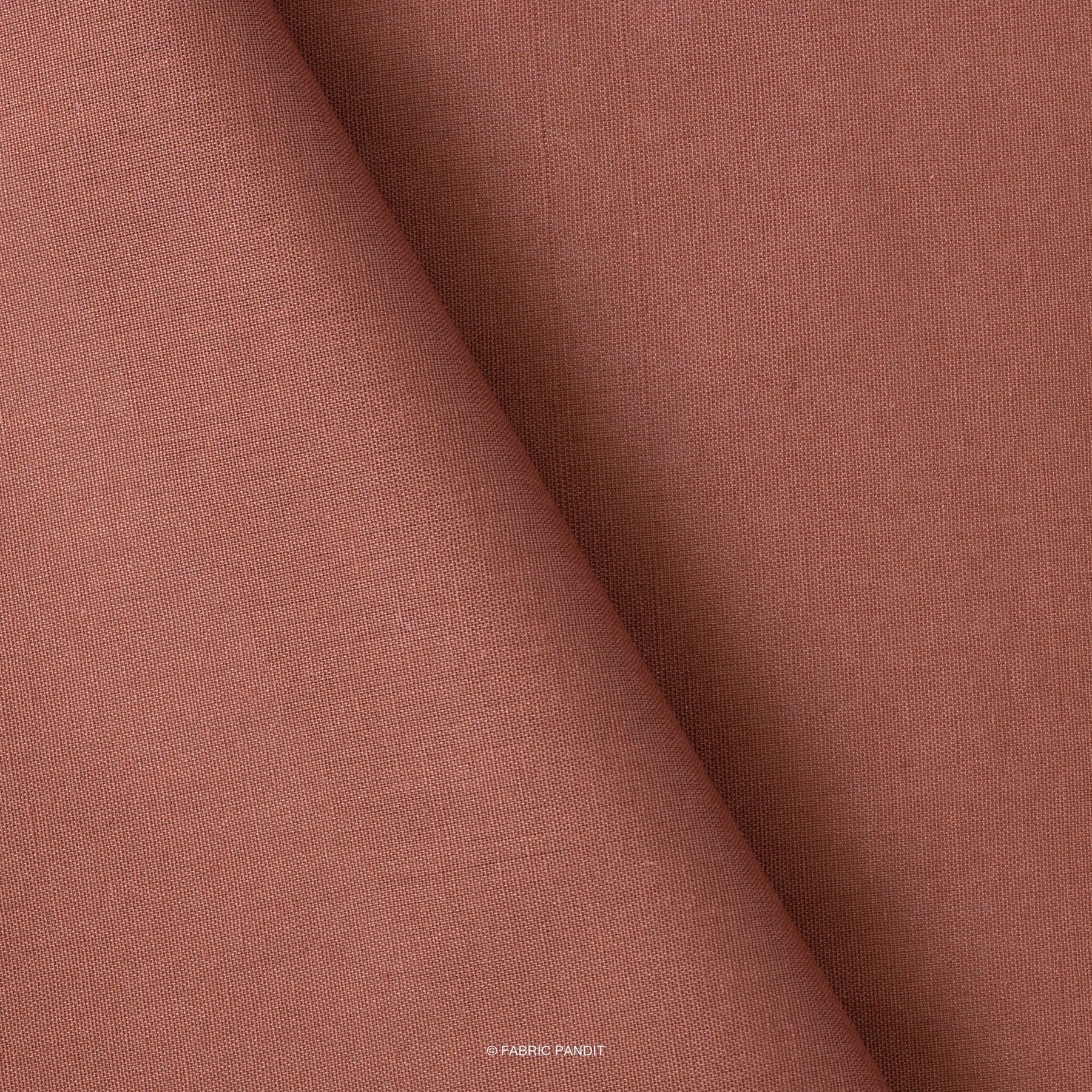 Fabric Pandit Fabric Leather Color Pure Cotton Linen Fabric (Width 42 Inches)