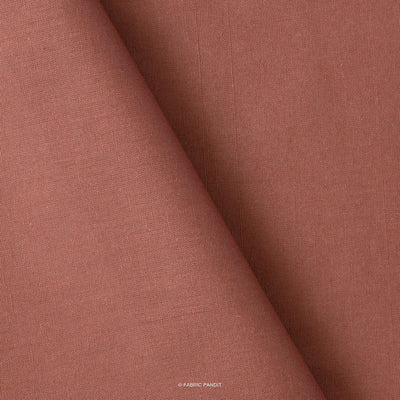 Fabric Pandit Fabric Leather Color Pure Cotton Linen Fabric (Width 42 Inches)