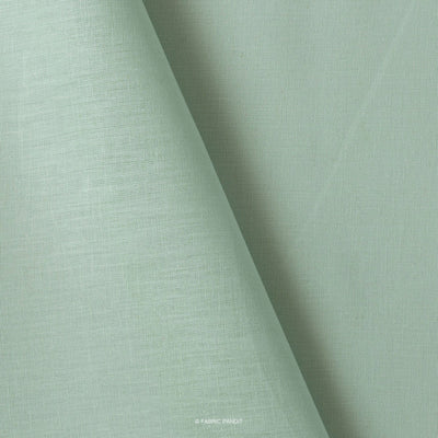 Fabric Pandit Fabric Magic Mint Color  Cotton Linen Fabric (Width 42 Inches)