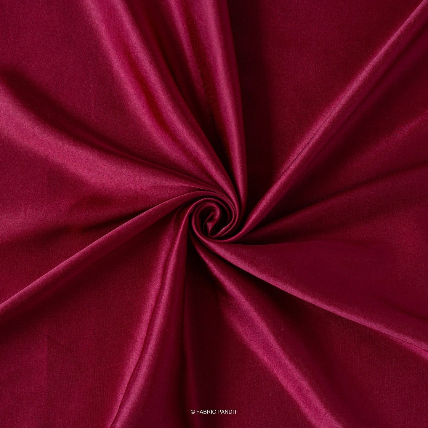 Fabric Pandit Fabric Maroon Plain Modal Satin Fabric (Width 44 Inches)