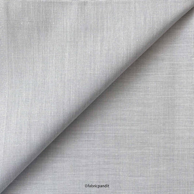 Fabric Pandit Fabric Men's Pastel Grey Cotton Yarn Dyed Shirting Fabric (Width 58 Inch)