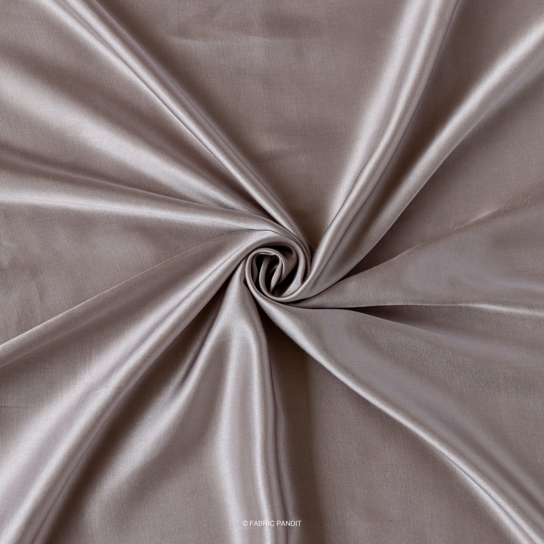 Fabric Pandit Fabric Nobel Grey Plain Modal Satin Fabric (Width 44 Inches)