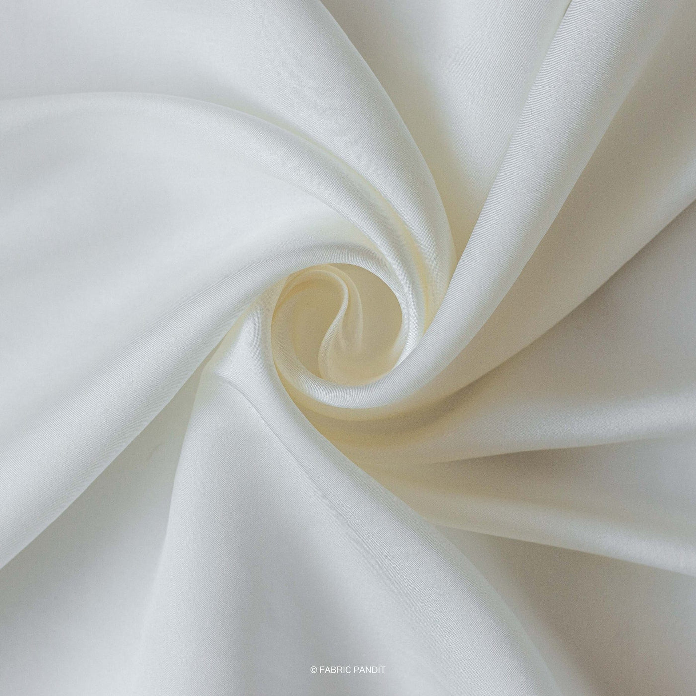 Fabric Pandit Fabric Off White Plain Premium Tussar Silk Fabric (44 Inches)