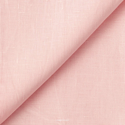 Fabric Pandit Fabric Pastel pink Plain Premium 60 Lea Pure Linen Fabric (Width 58 inch)