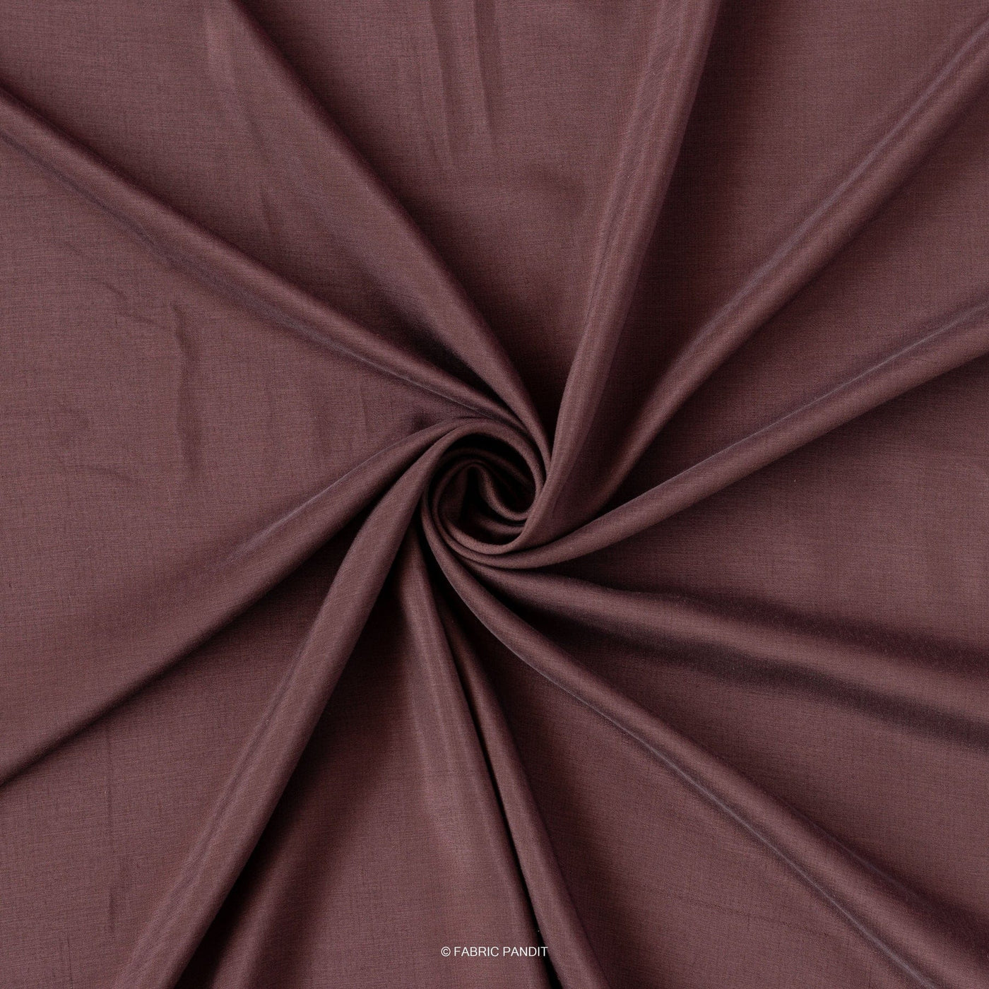 Fabric Pandit Fabric Rose Brown Plain Soft Poly Muslin Fabric (Width 44 Inches)