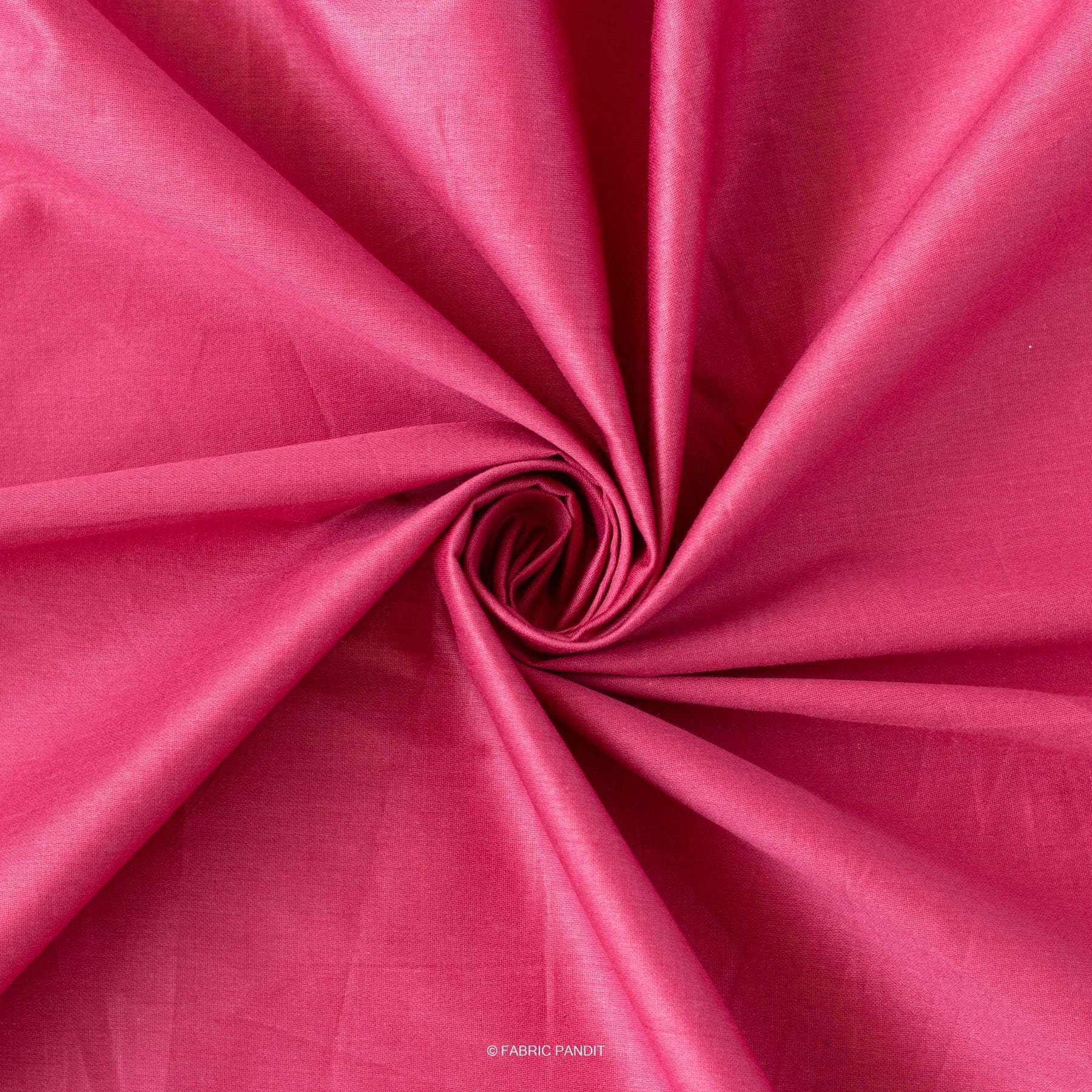 Fabric Pandit Fabric Rose Pink Color Plain Cotton Satin Fabric (Width 42 Inches)