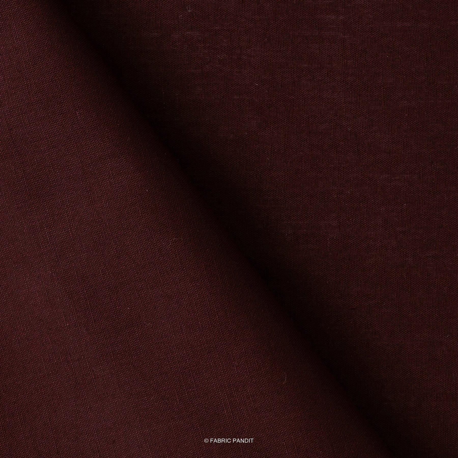 Fabric Pandit Fabric Seal Brown Pure Cotton Linen Fabric (Width 42 Inches)