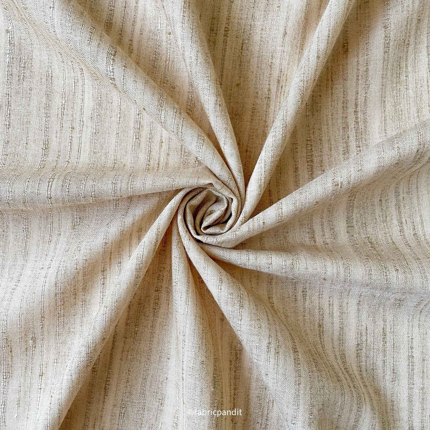 Fabric Pandit Fabric Soft Beige Color Bhagalpuri Woven Cotton Slub Kurta Fabric (Width 58 Inches)