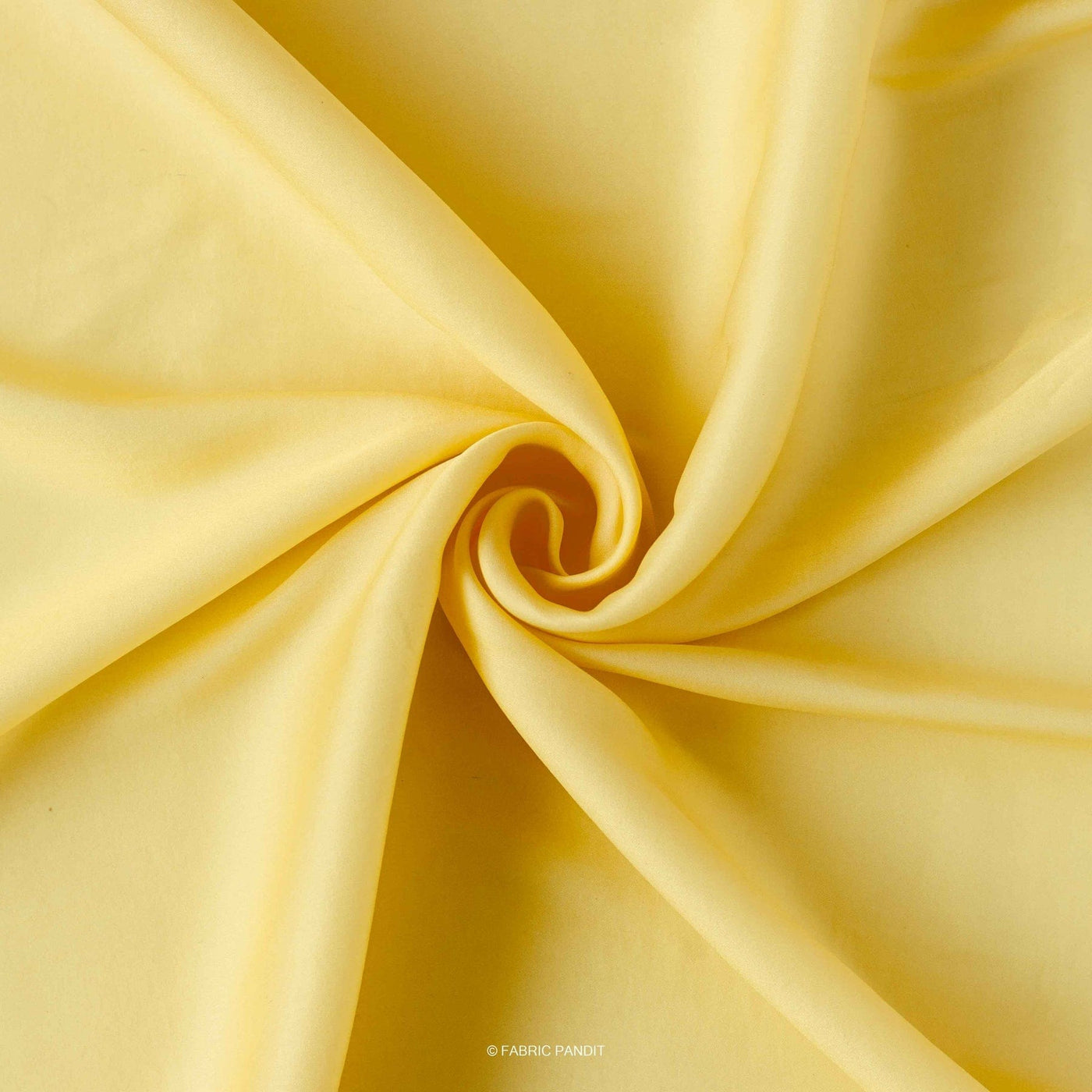 Fabric Pandit Fabric Sunshine Yellow Plain Premium Tussar Silk Fabric