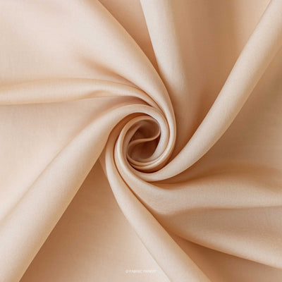 Fabric Pandit Fabric Tan brown Plain Premium Tussar Silk Fabric (44 Inches)