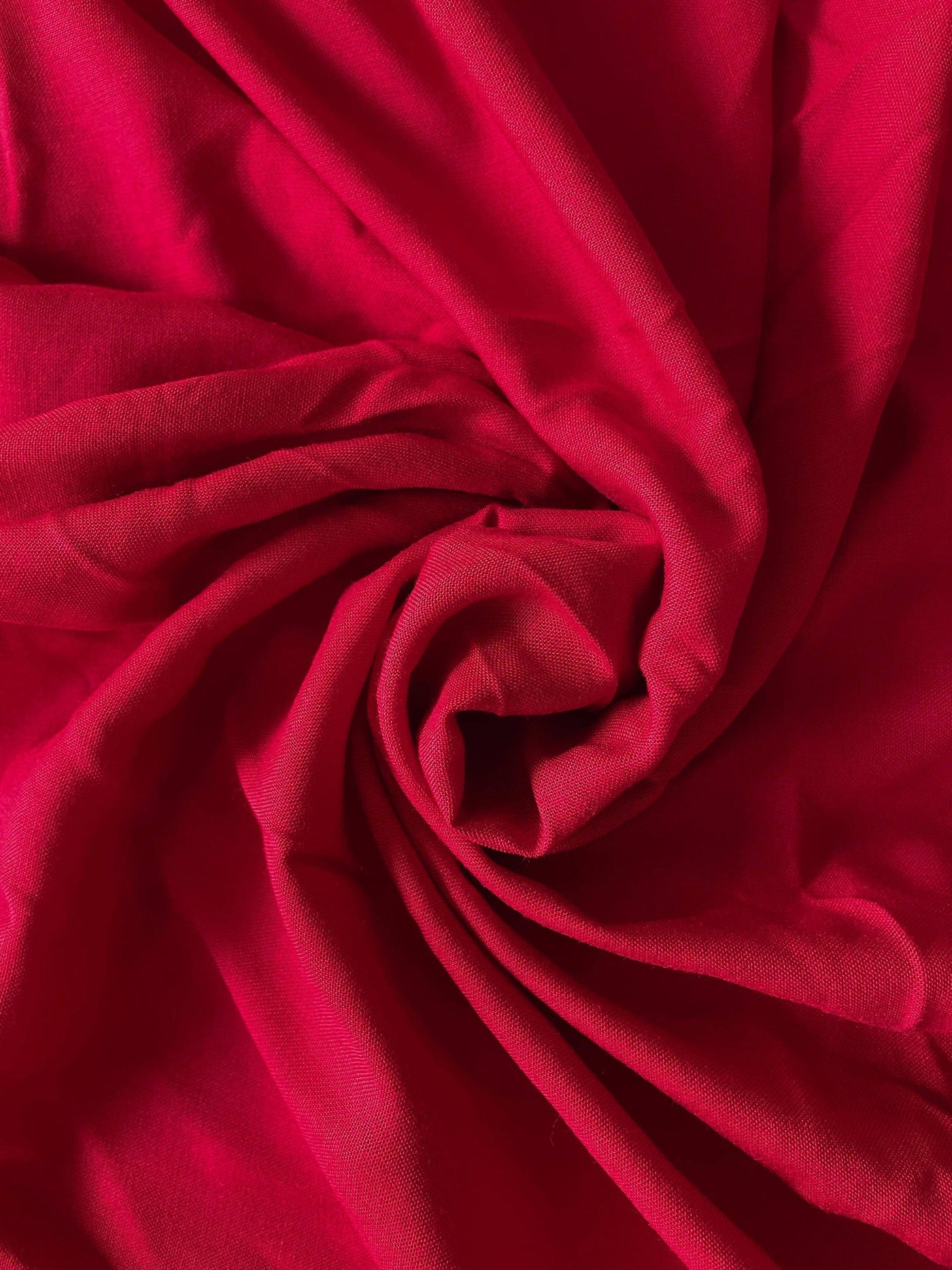 Fabric Pandit Fabric Vermilion Red Color Pure Rayon Fabric