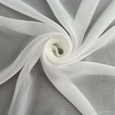 Fabric Pandit Fabric White Dyeable Pure 30X30 Bemberg Crepe Plain Fabric (Width 45 Inches, 44 Gms)