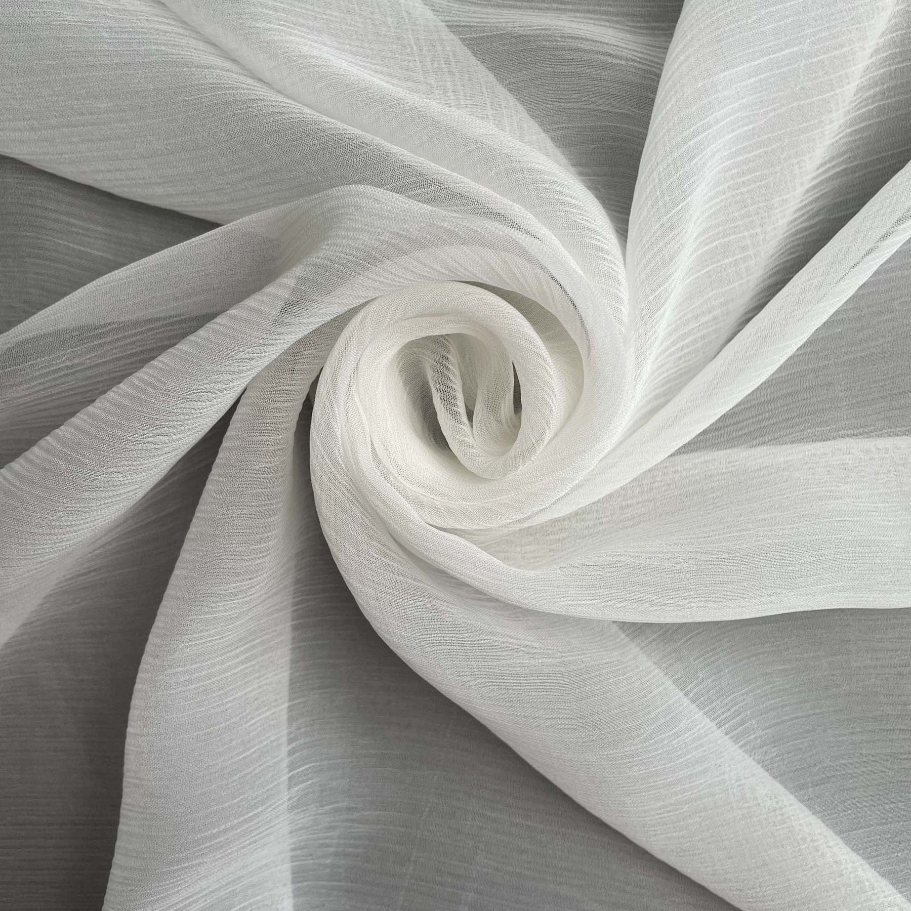 Fabric Pandit Fabric White Dyeable Pure 50X50 Bemberg Chiffon Plain Fabric (Width 43 Inches, 47 Gms)