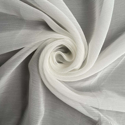 Fabric Pandit Fabric White Dyeable Pure 60X60 Bemberg Chiffon Plain Fabric (Width 43 Inches, 56 Gms)