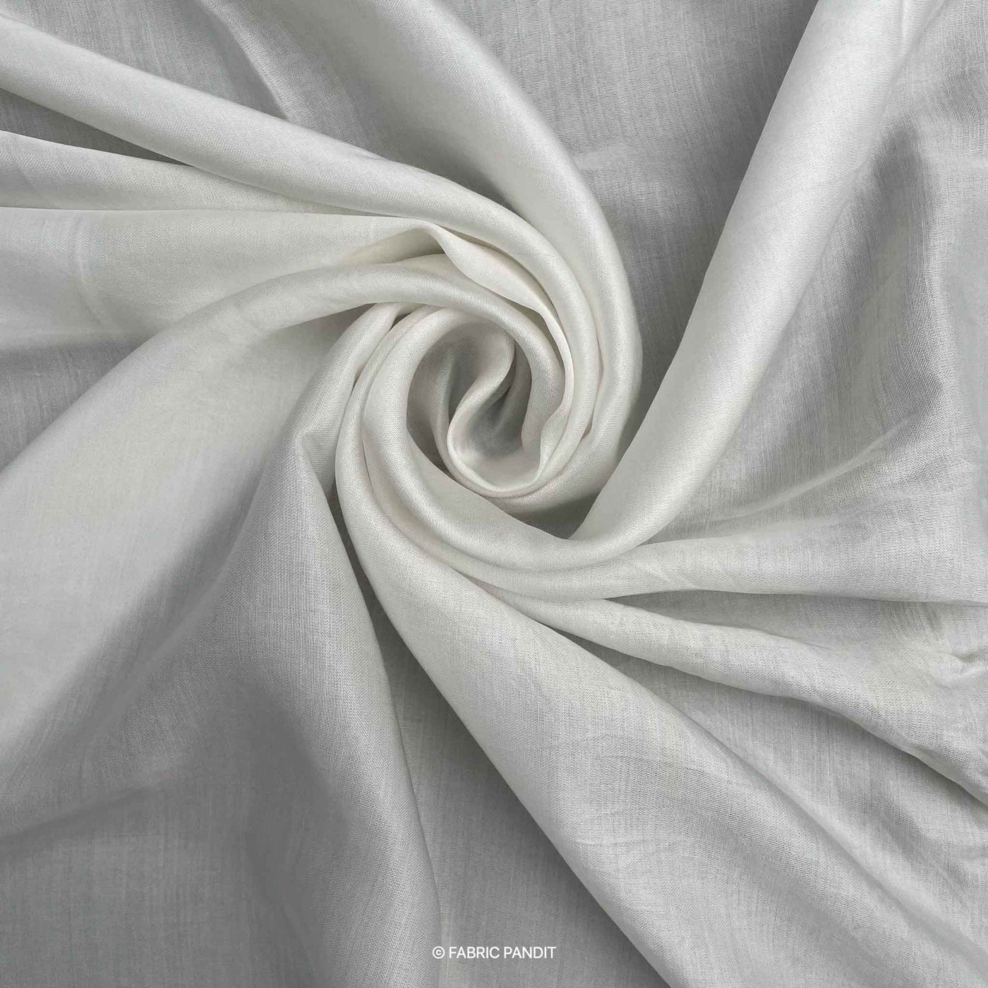 Fabric Pandit Fabric White Dyeable Pure Modal Satin Plain Fabric (Width 44 inches, 100 Gms)