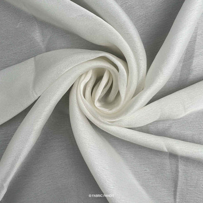 Fabric Pandit Fabric White Dyeable Pure Satin Georgette Plain Fabric (Width 44 inches, 133 Gms)