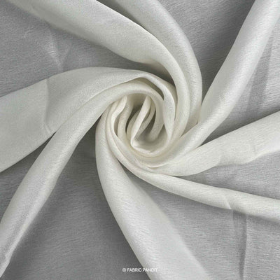 Fabric Pandit Fabric White Dyeable Pure Satin Georgette Plain Fabric (Width 44 inches, 133 Gms)