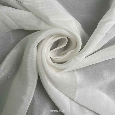 Fabric Pandit Fabric White Dyeable Viscose Natural Crepe Plain Fabric (Width 44 inches, 100 Gms)