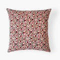 Hand Block Printed Cushion Covers Home Beige & Maroon Mughal Floral Vines Hand Block Printed Cotton Linen Cushion Covers (16X16)