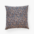 Hand Block Printed Cushion Covers Home Coral Blue & Yellow Tamarind Trees Hand Block Printed Cotton Linen Cushion Covers (16X16)
