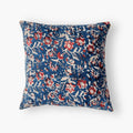 Hand Block Printed Cushion Covers Home Indigo Blue & Red Cushion Covers