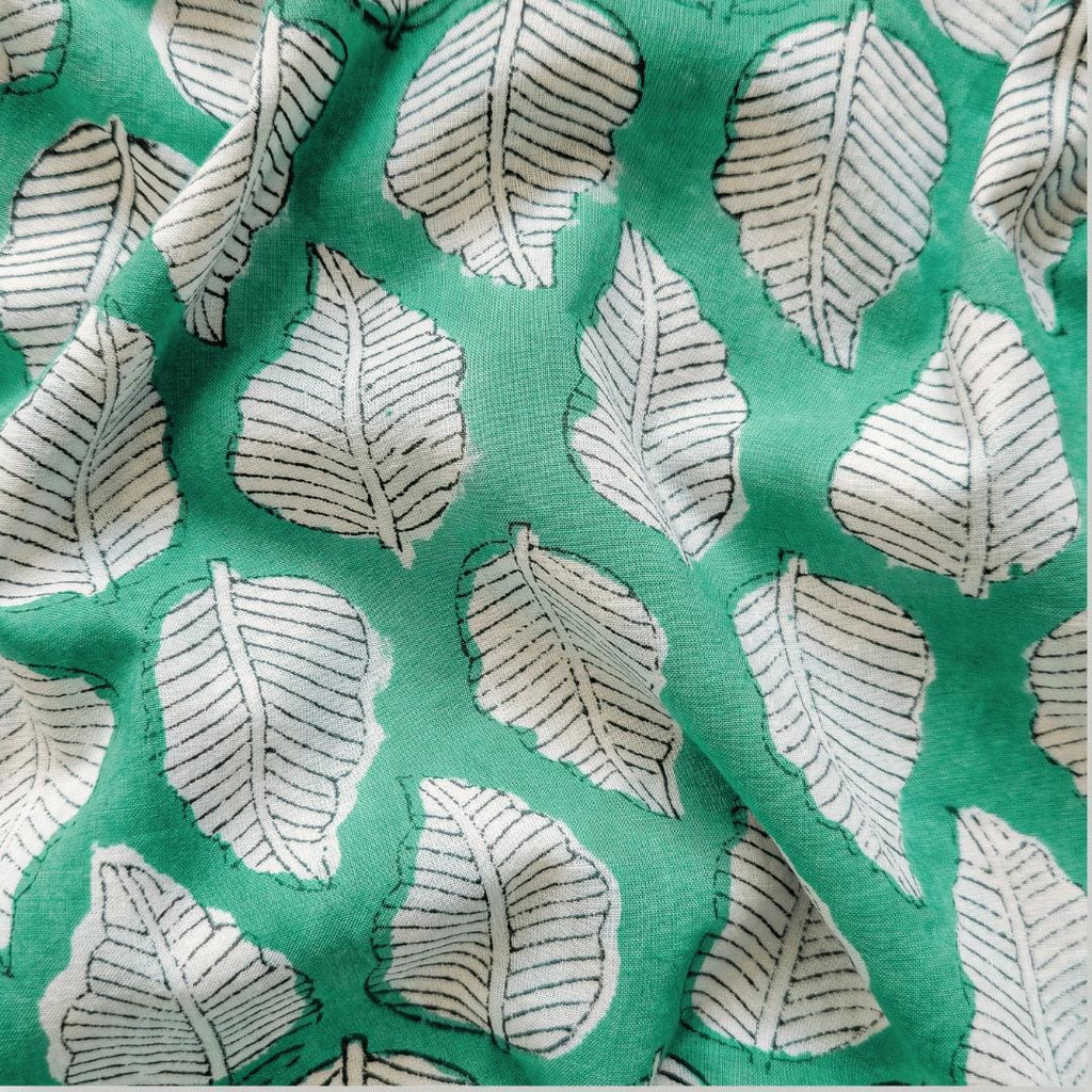 Hand Block Printed Kurta Set Kurta Set Turquoise & White Cotton Kurta Set
