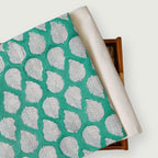 Hand Block Printed Kurta Set Kurta Set Turquoise & White Cotton Kurta Set
