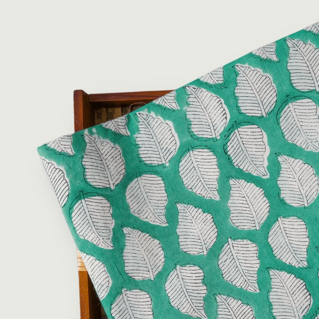 Hand Block Printed Kurta Set Kurta Set Turquoise & White Cotton Kurta Set