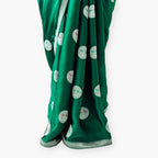 Heirlooms of Silk Saree Saree Bottle Green Satin Saree
