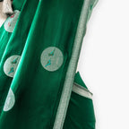 Heirlooms of Silk Saree Saree Bottle Green Satin Saree