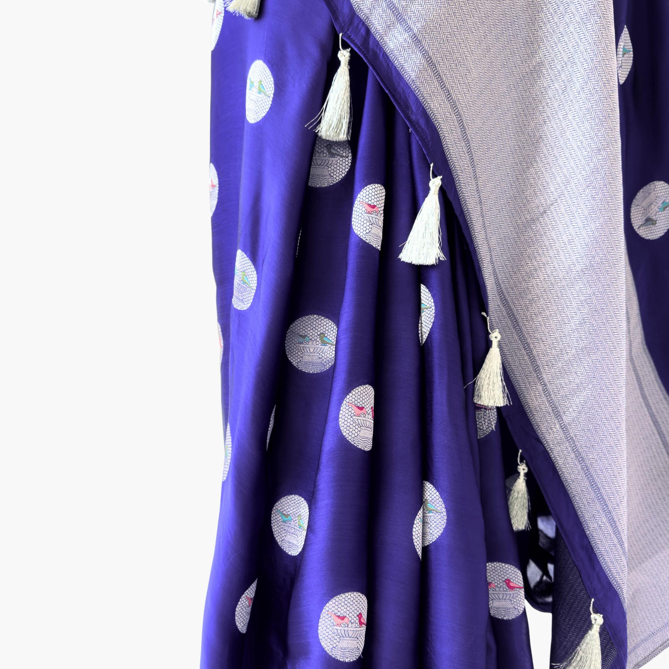 Heirlooms of Silk Saree Saree Bright Jamuni Satin Saree