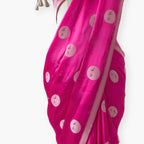 Heirlooms of Silk Saree Saree Bright Rani Satin Saree
