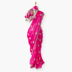 Heirlooms of Silk Saree Saree Bright Rani Satin Saree