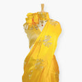 Heirlooms of Silk Saree Saree Bright Yellow Satin Saree