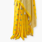 Heirlooms of Silk Saree Saree Bright Yellow Satin Saree