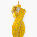 Heirlooms of Silk Saree Saree Bright Yellow Satin Saree
