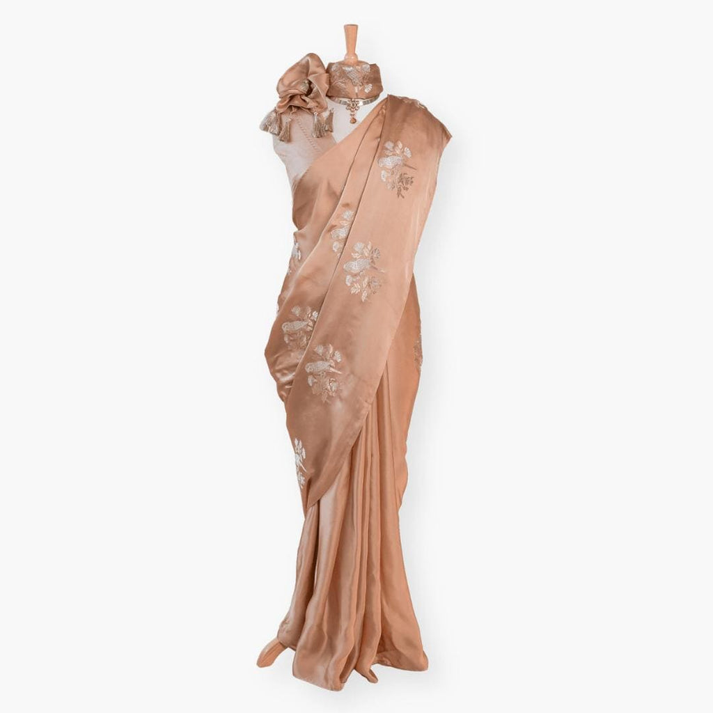 Heirlooms of Silk Saree Saree Light Brown Satin Saree