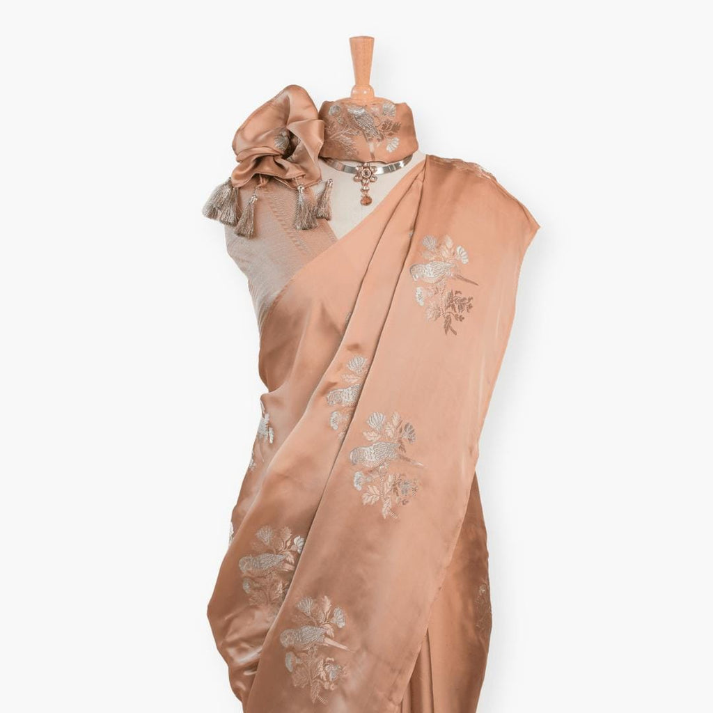 Heirlooms of Silk Saree Saree Light Brown Satin Saree